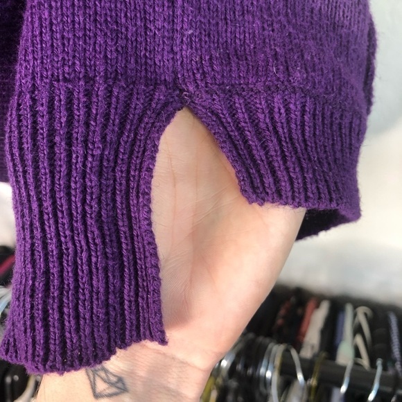 𝅺silence + Noise Royal Purple Scoop Neck Sweater - Picture 6 of 7